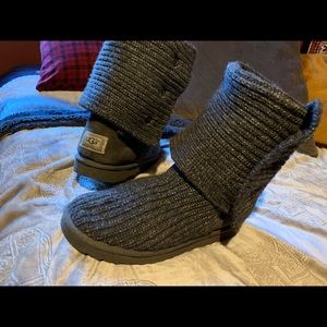 Grey and silver classic cardy ugg boots